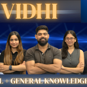 Banner for Vidhi course covering preparation for all law entrance exams at our law coaching institute
